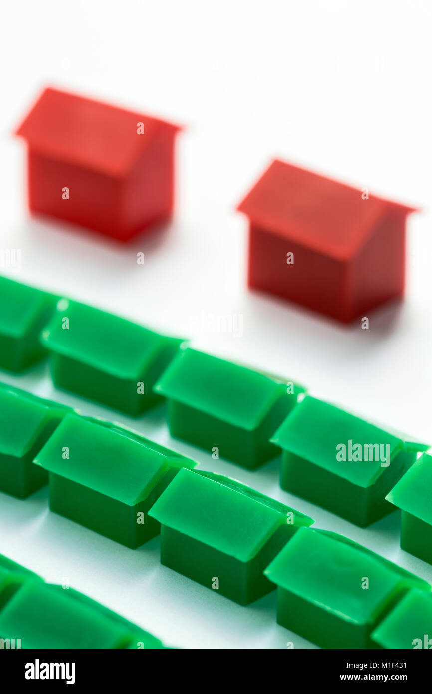 Kunststoff Reihenhäusern. Stockfoto