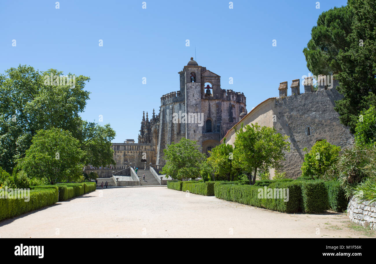 TOMAR, PORTUGAL JUNI 18, 2016 - Das Kloster des Ordens von Christus ist eine religiöse Gebäude und Römisch-katholischen Gebäude in Tomar, Portugal. UNESCO-Worl Stockfoto