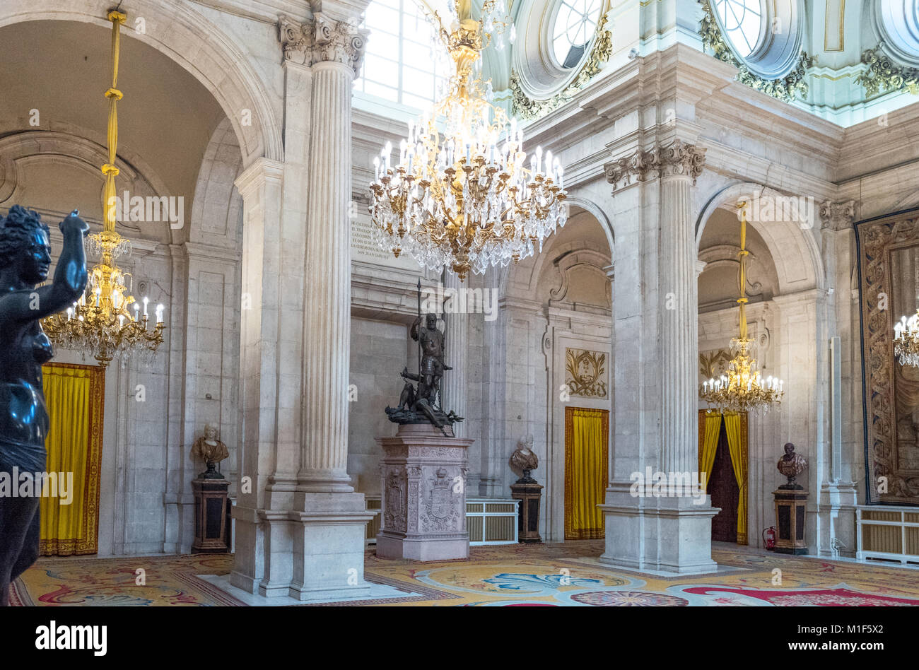 Interior Royal Palace Madrid Spain Stockfotos Interior