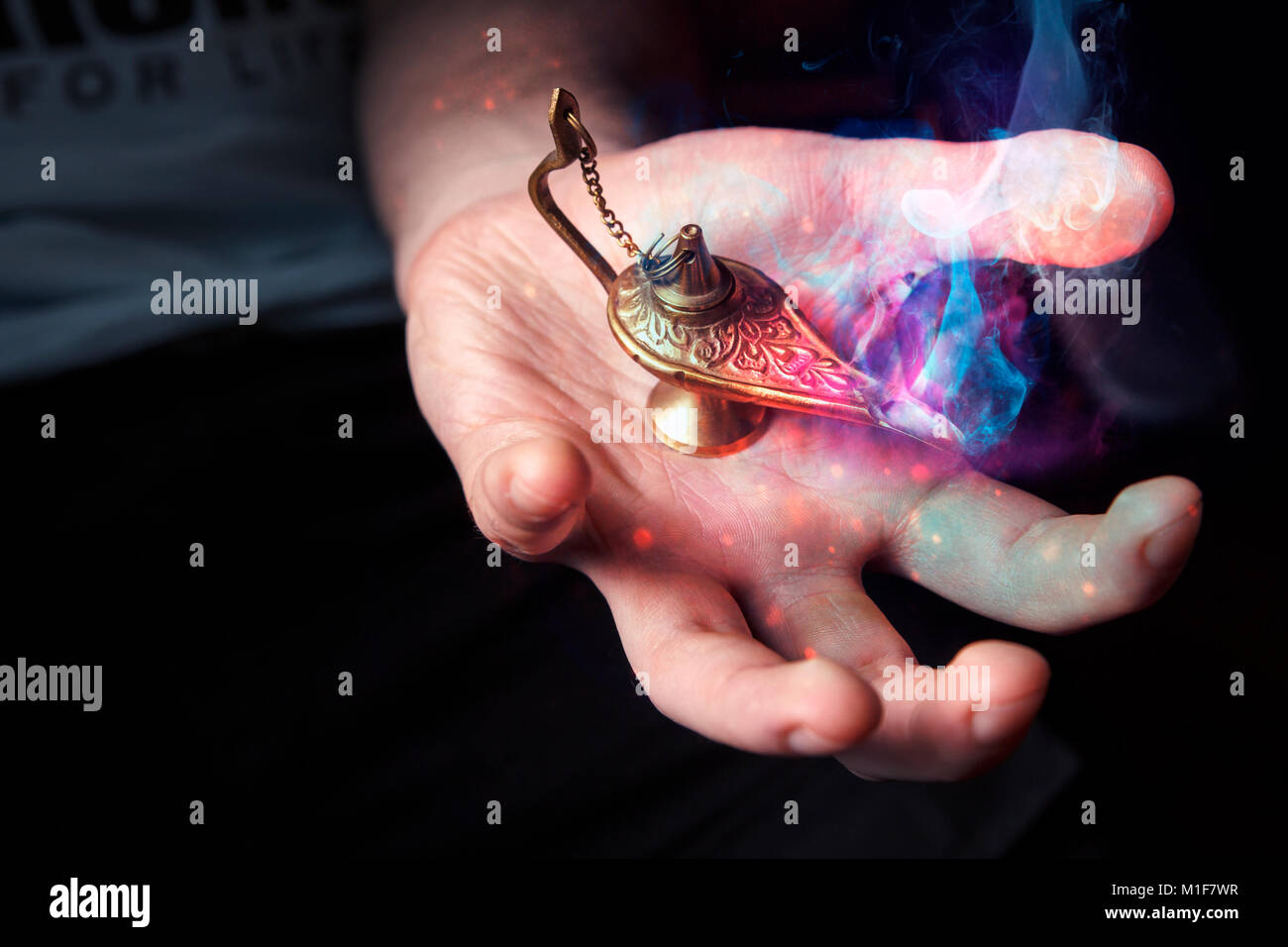 Wünsche werden wahr Konzept Stockfoto