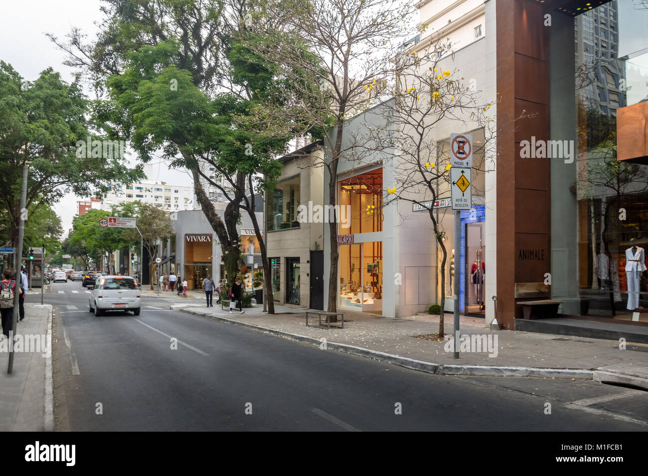 Oscar Freire, einer schicken Einkaufsstraße - Sao Paulo, Brasilien Stockfoto Oscar Freire, einer schicken Einkaufsstraße - Sao Paulo, Brasilien Stockfoto