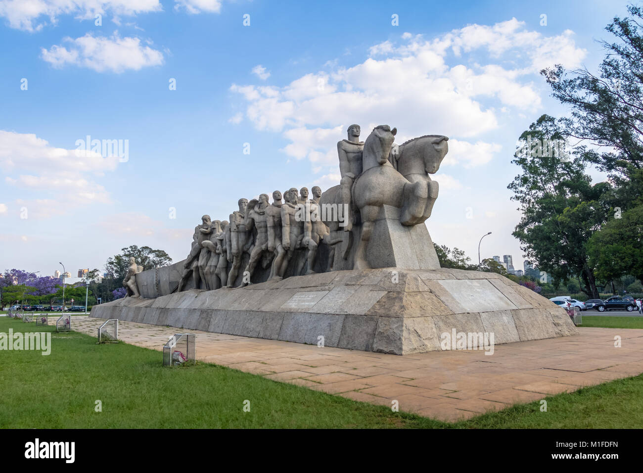 Bandeiras Denkmal am Ibirapuera-park - Sao Paulo, Brasilien Stockfoto