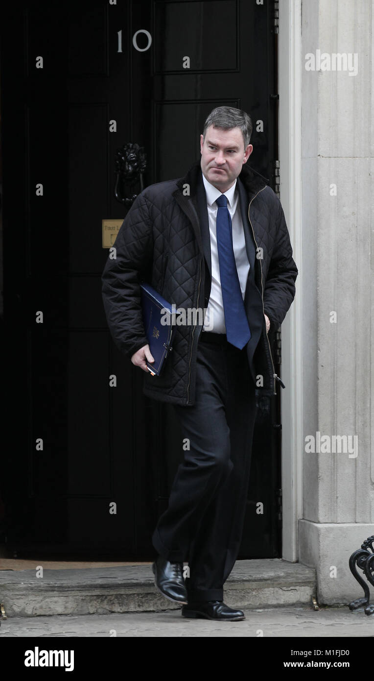 London, Großbritannien. 30. Januar, 2018. David Gauke Herr Bundeskanzler gesehen, 10 Downing Street, London, UK Credit: RM Presse/Alamy leben Nachrichten Stockfoto