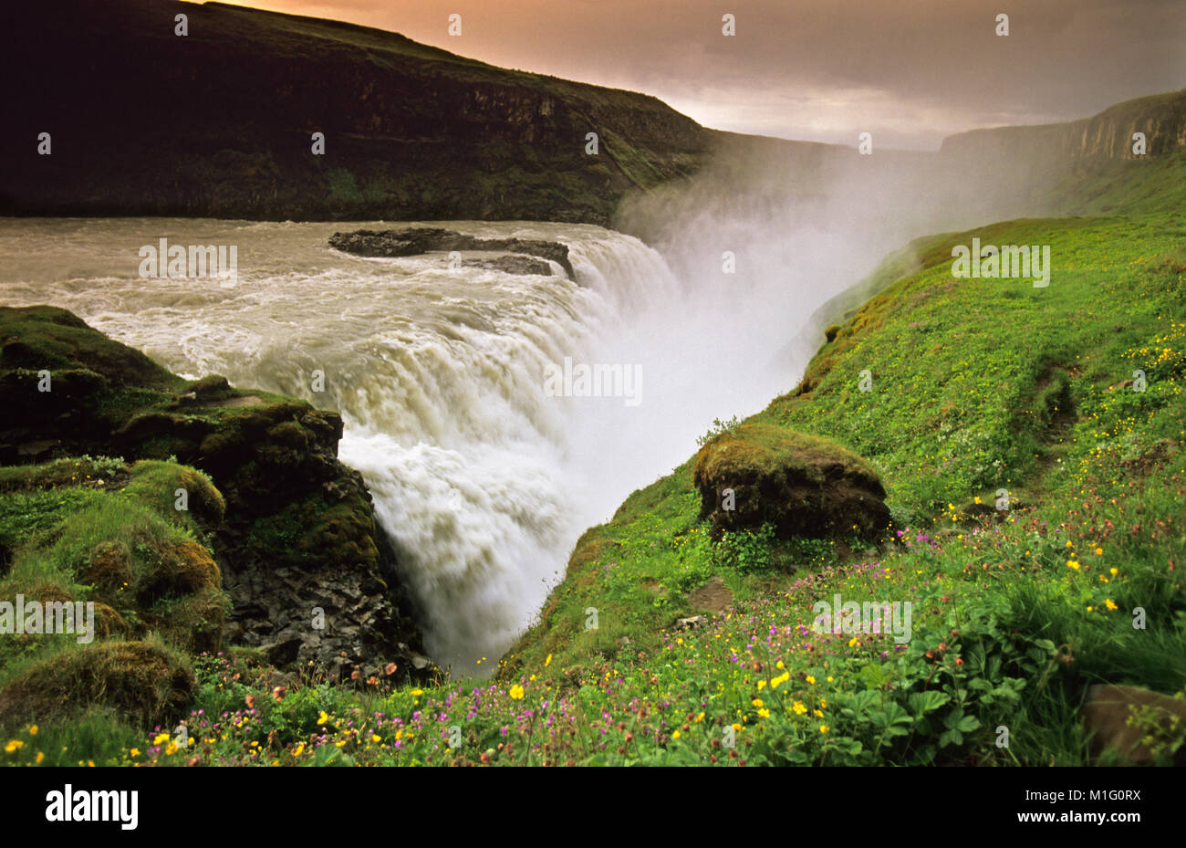 Island. Gullfoss. Wasserfall Gullfoss. Stockfoto