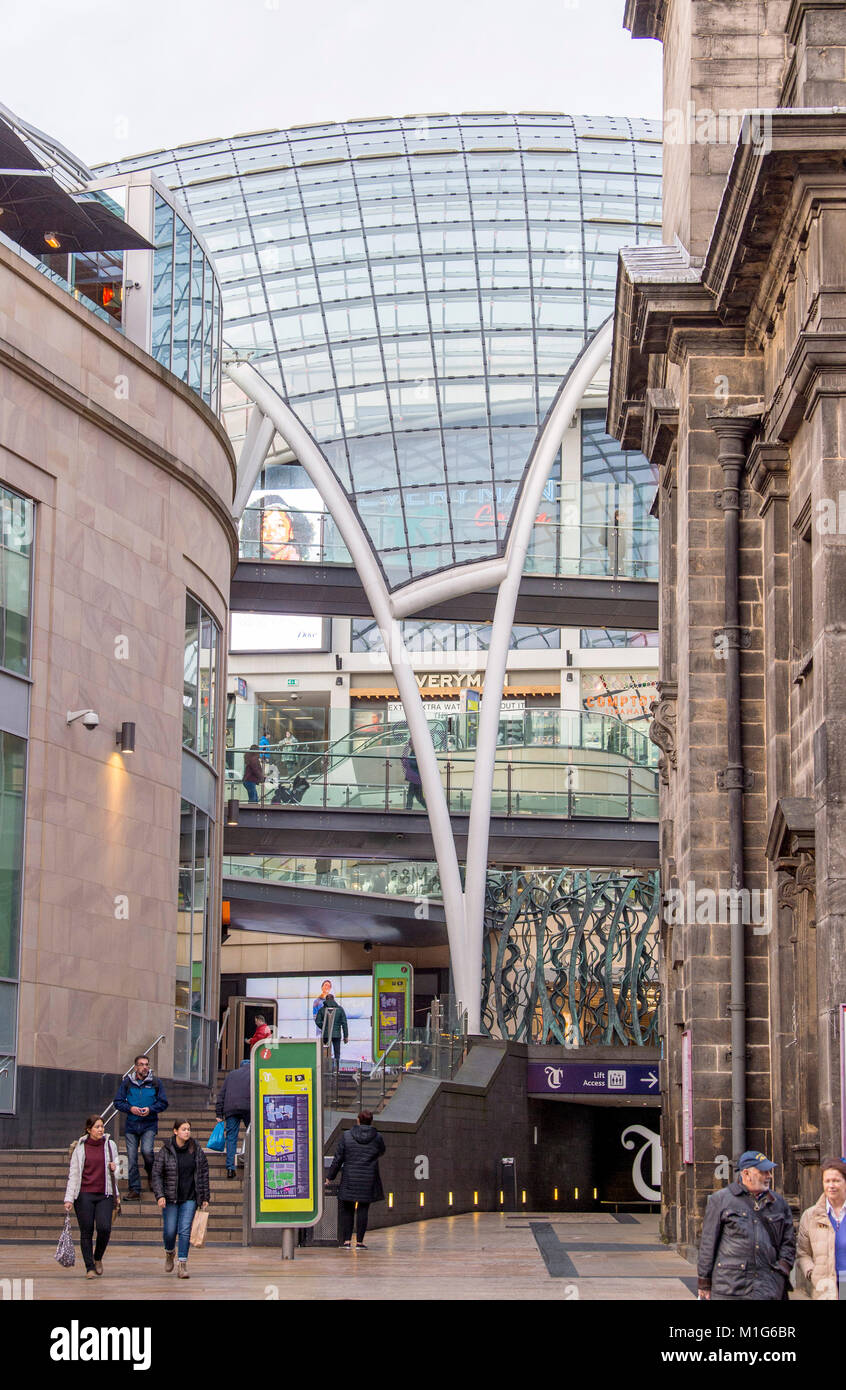 Leeds Yorkshire UK-City Centre Shopping Foto aufgenommen von Simon Dack Stockfoto