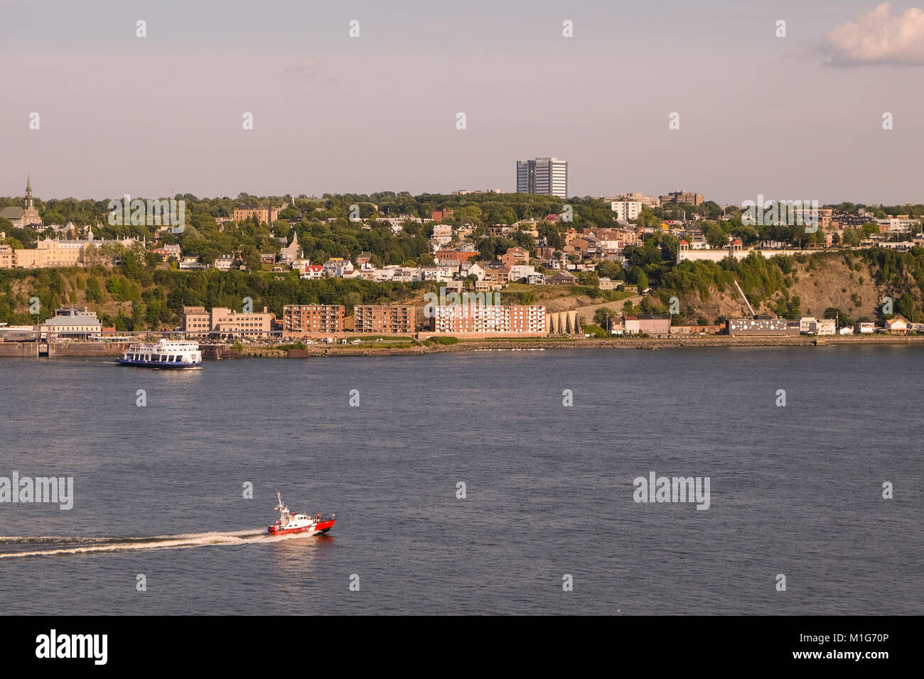 Ein friedliches Dorf in Quebec Stockfoto