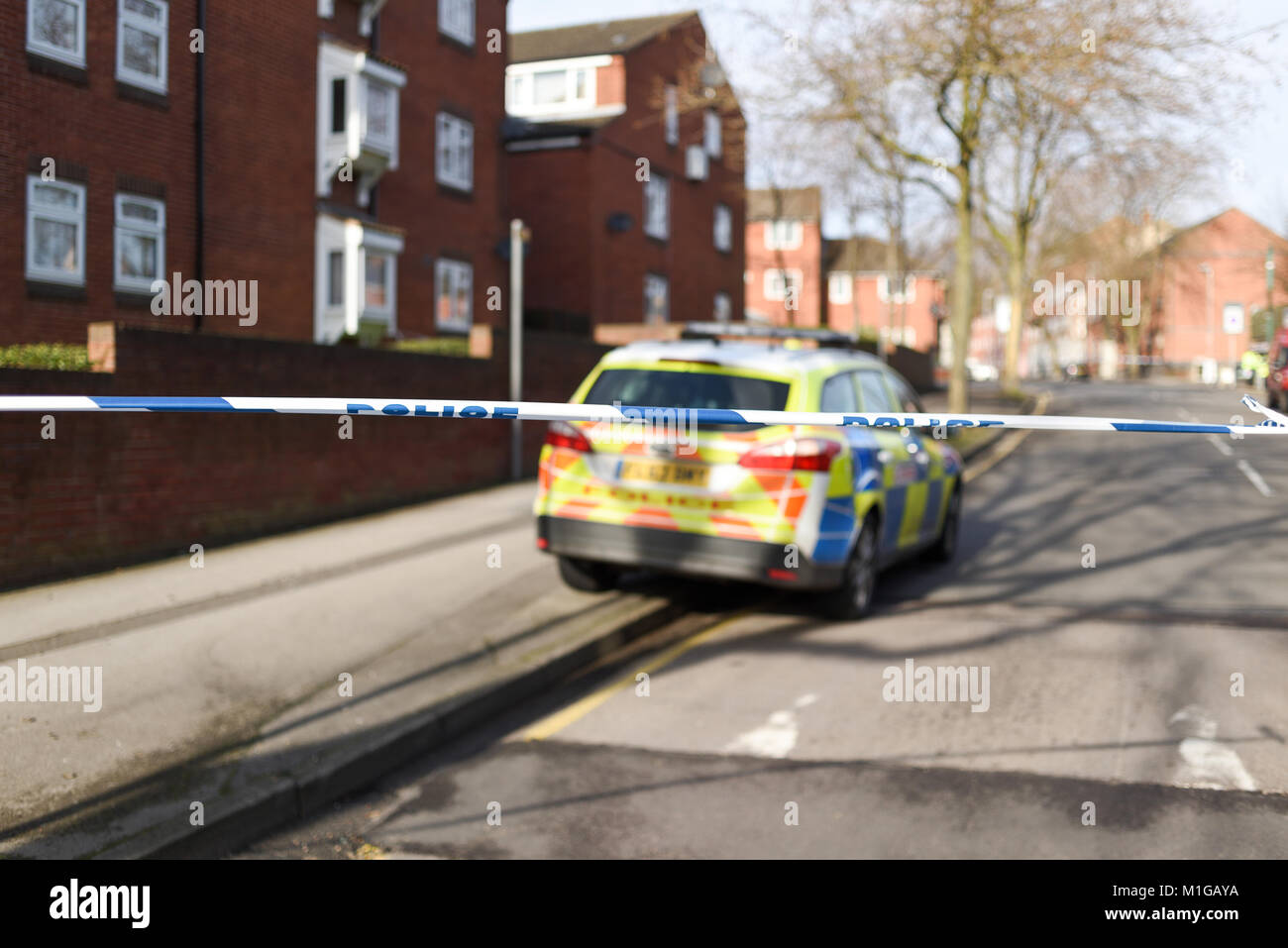 Polizei Band- und Incident, UK. Stockfoto