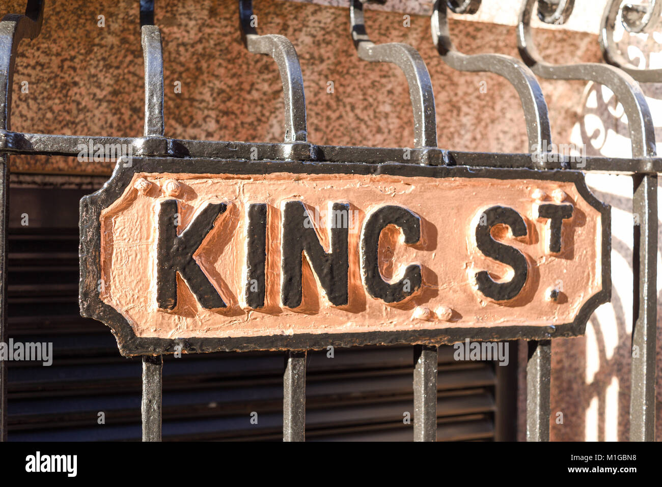 King Street in der Innenstadt von Nottingham, UK. Stockfoto