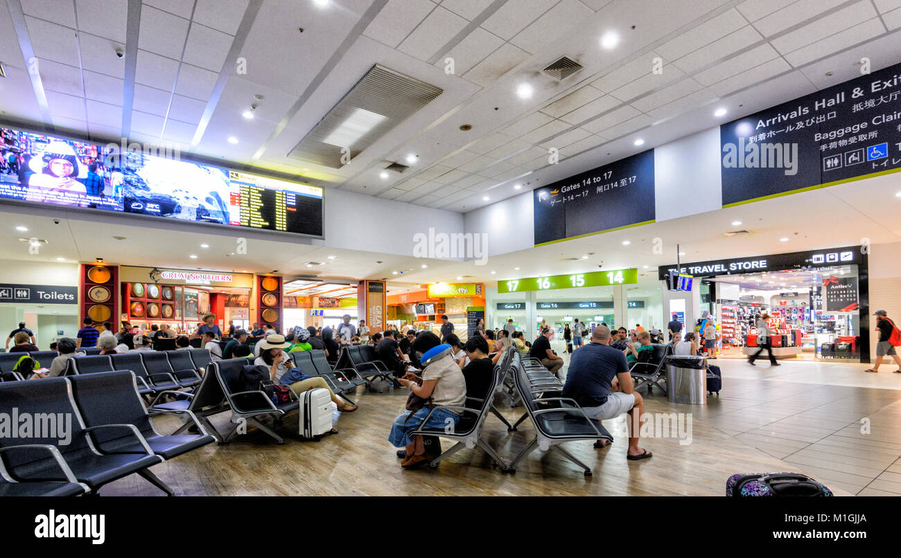 Abflughalle am Flughafen Cairns, Domestic Terminal, Queensland, Queensland, FNQ, Australien Stockfoto