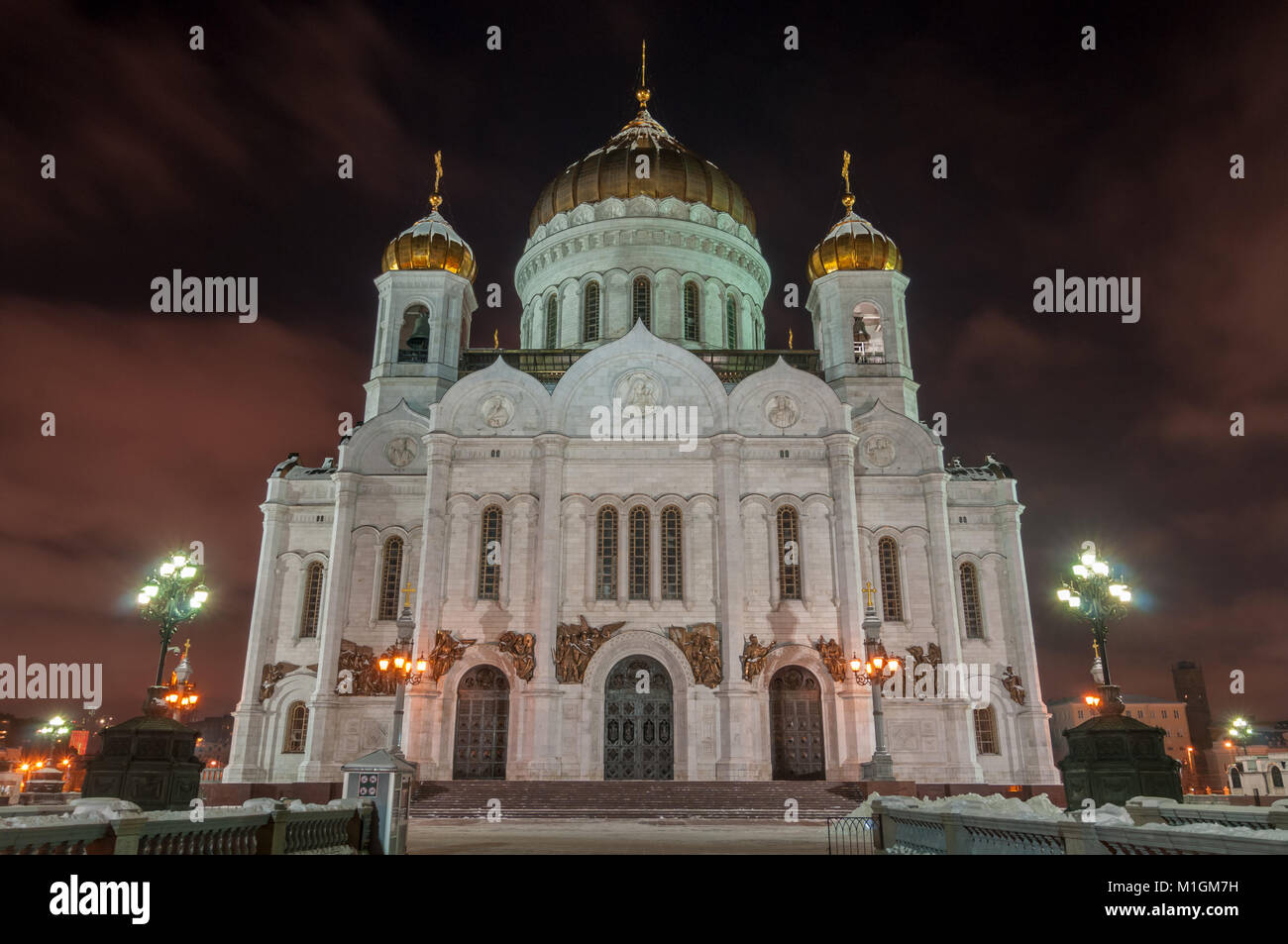 Die Christ-Erlöser-Kathedrale in Moskau, Russland. Die Kirche des Zentrums der russischen Orthodoxie. Stockfoto