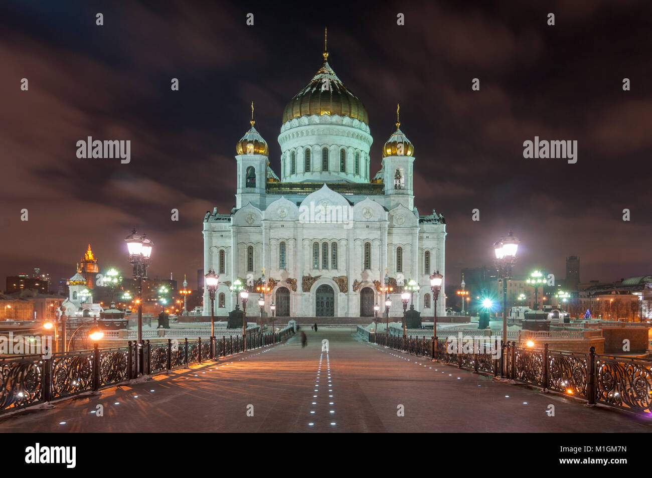 Die Christ-Erlöser-Kathedrale in Moskau, Russland. Die Kirche des Zentrums der russischen Orthodoxie. Stockfoto