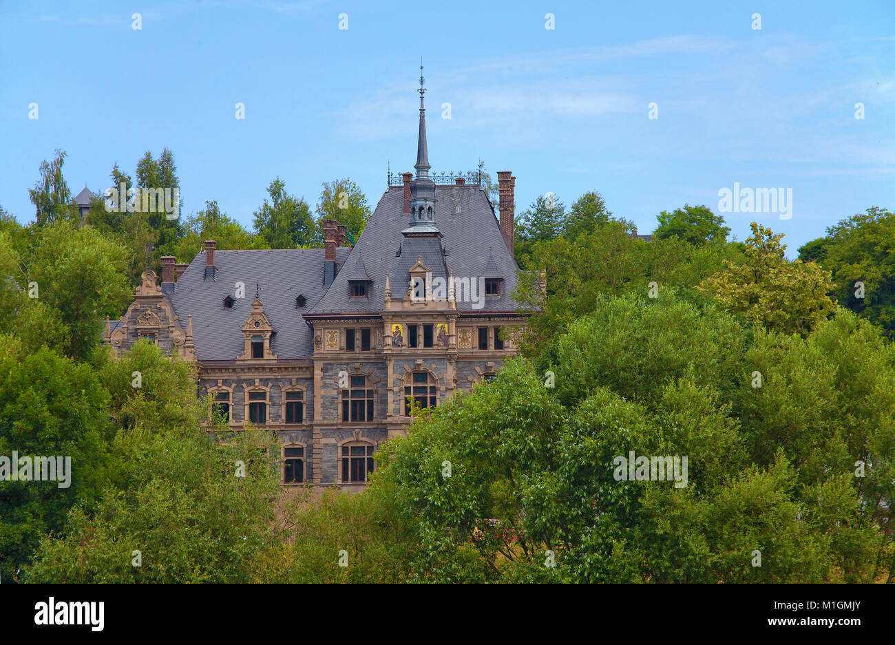 Lieser schloss, ehemaliger Weinberg Estate heute ein 5 sterne hotel an der Mosel, Lieser, Mosel, Rheinland-Pfalz, Deutschland, Europa Stockfoto