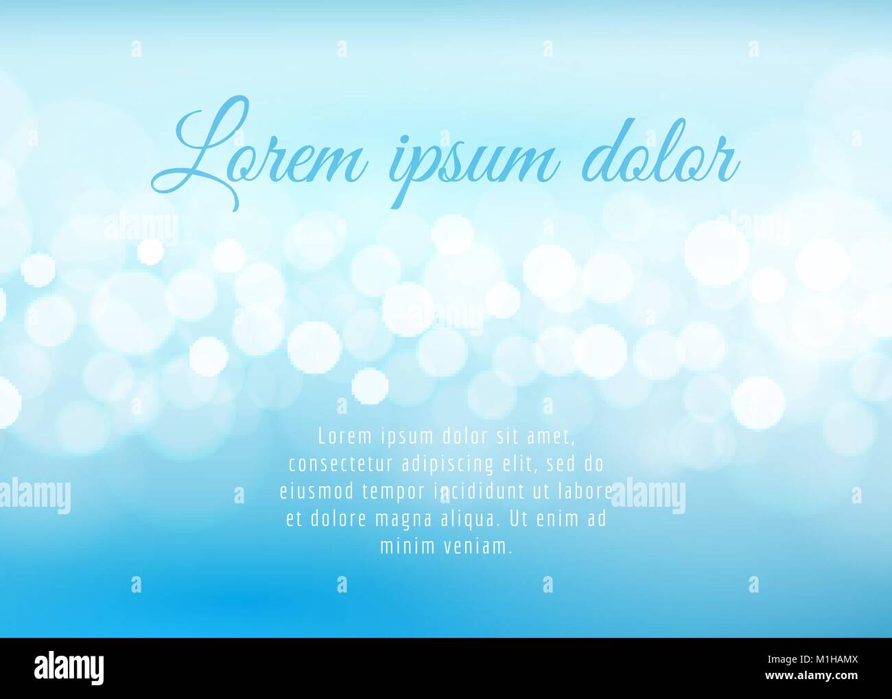 Bokeh Lichter am Himmel blauer Hintergrund Stock Vektor