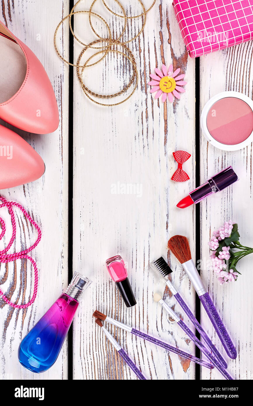 Frauen Accessoires und Kosmetik Stockfoto