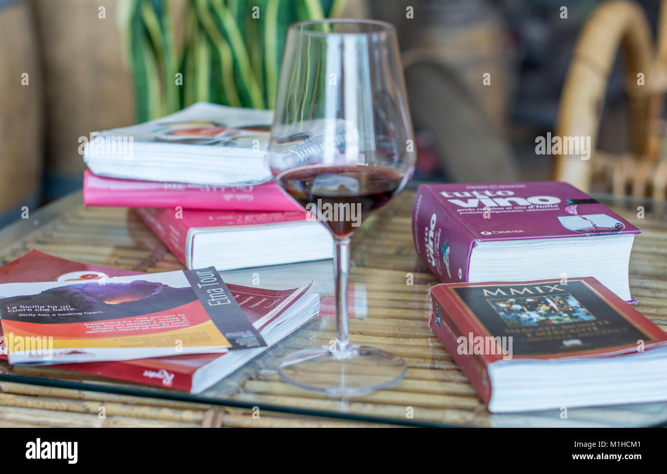 Ein gutes Glas Wein. Stockfoto