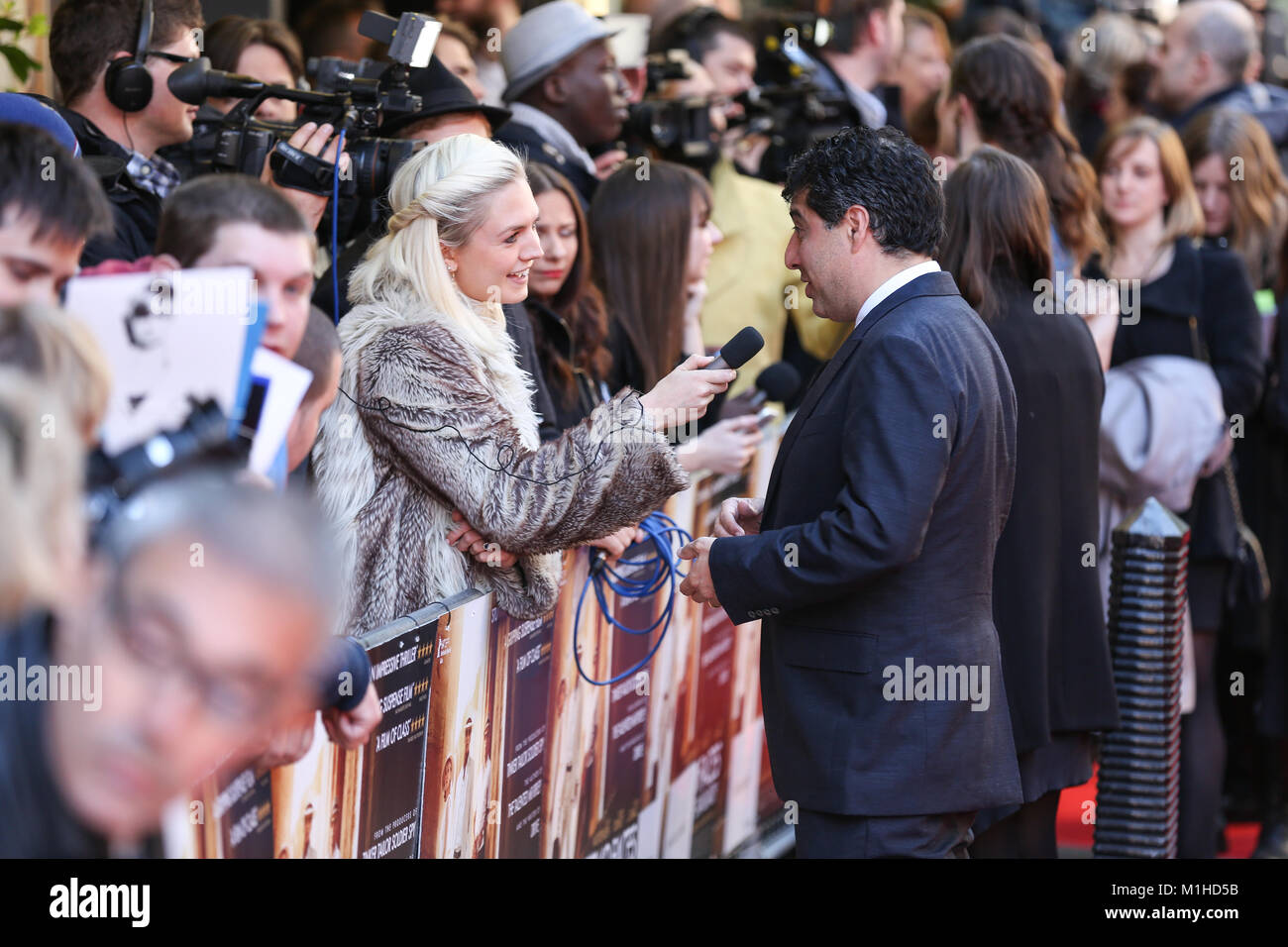 London, UK, 13. Mai 2014, Hossein Amini, UK Premiere von "Die zwei Gesichter des Januar 'Im Curzon Mayfair. Mariusz Goslicki/Alamy Stockfoto