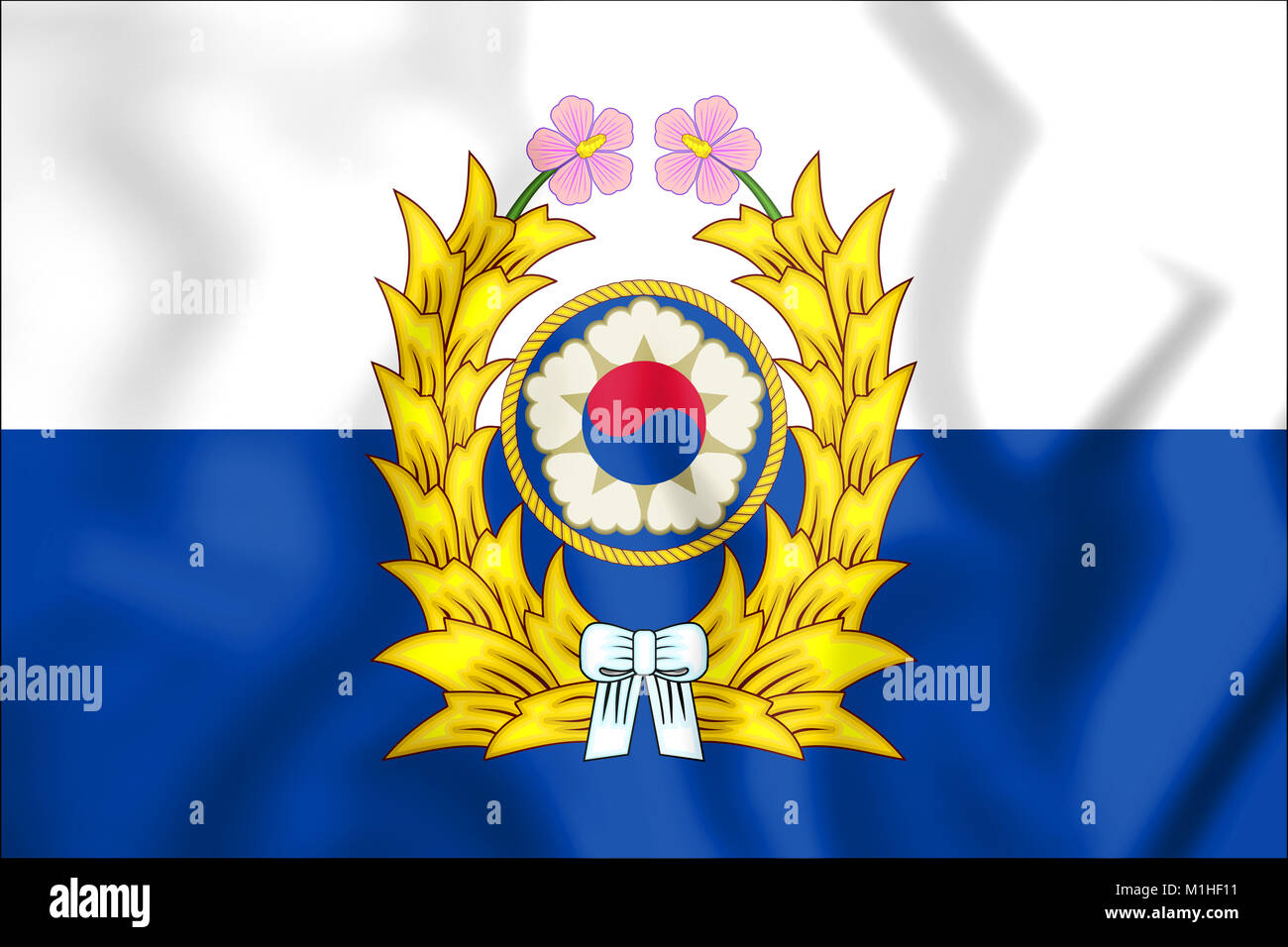 3D-Republik Korea Army Flagge. 3D-Darstellung. Stockfoto