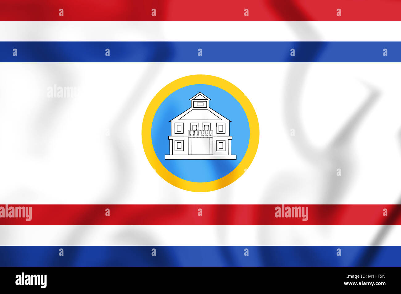 Gouverneur von Sint Maarten Flag. 3D-Darstellung. Stockfoto