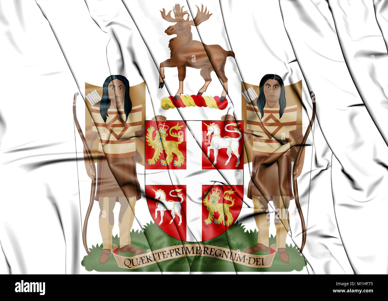 Neufundland und Labrador Wappen, Kanada. 3D Illustration. Stockfoto