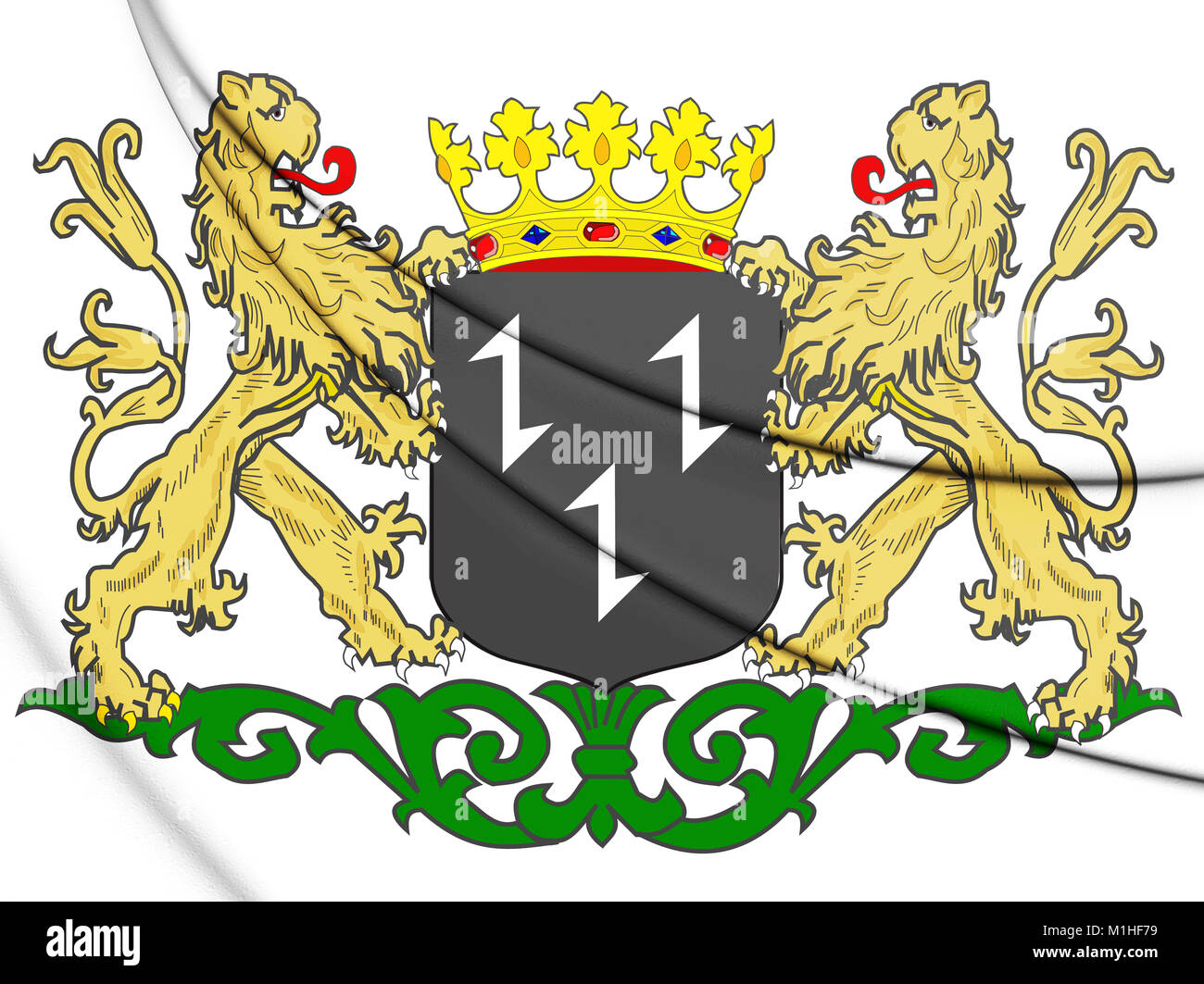 Purmerend Wappen (Nordholland), Niederlande. 3D-Darstellung. Stockfoto