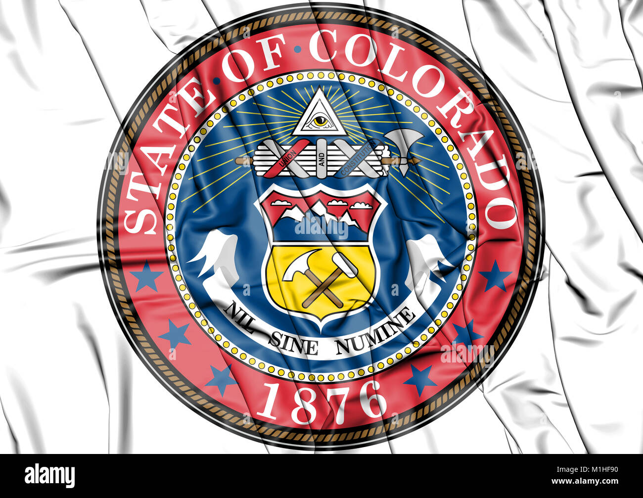 Zustand der Dichtung von Colorado, USA. 3D-Darstellung. Stockfoto