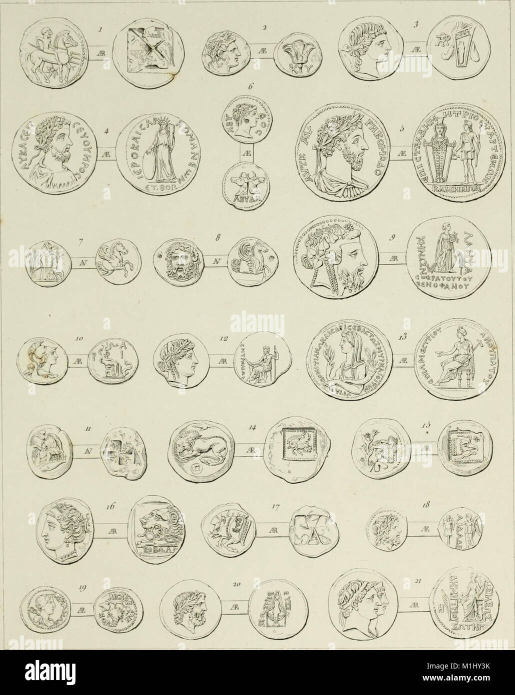 Antike Münzen der griechischen Städte und Könige. Aus verschiedenen Sammlungen hauptsächlich in Großbritannien; (1831) (14585459410) Stockfoto