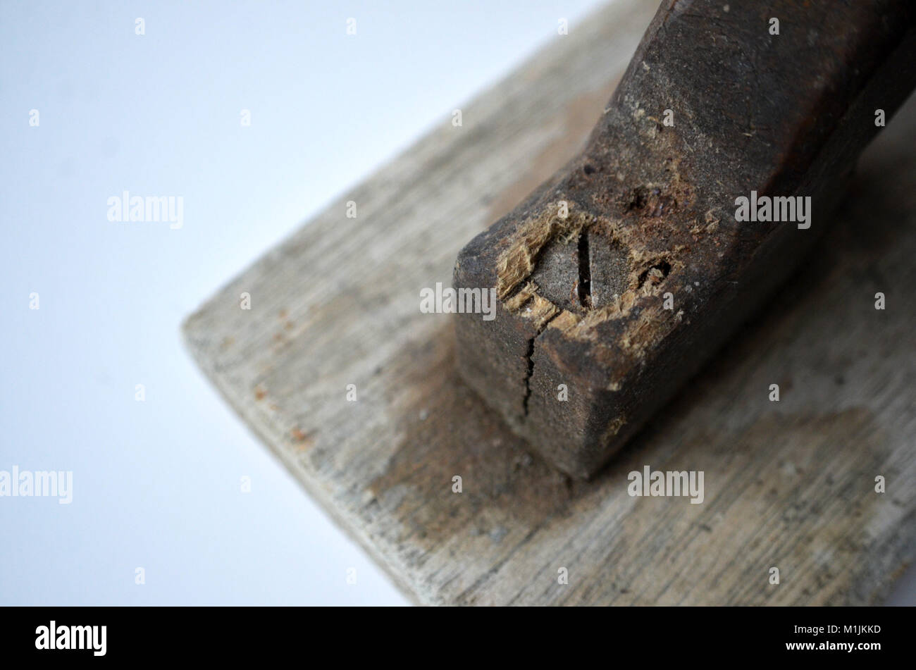 Alte hölzerne Schwimmer Stockfoto