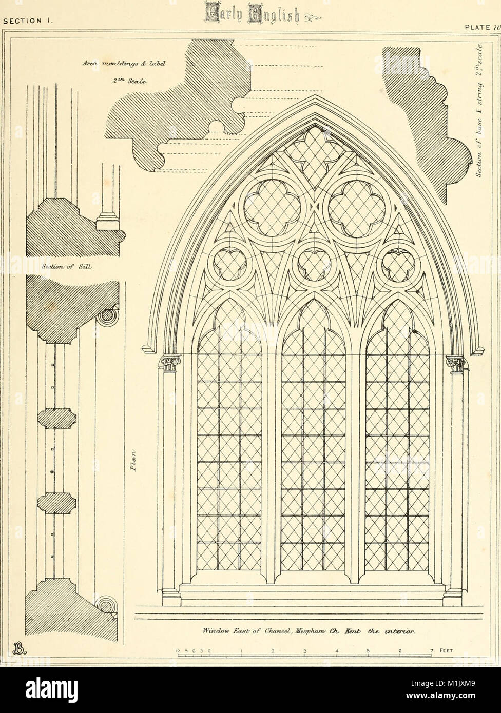 Eine Analyse der Gothick Architektur - durch eine Reihe von nach oben von sieben hundert Beispiele für Türen, Fenster, etc. illustriert, und begleitet von Bemerkungen zu den verschiedenen Details eines kirchlichen (14761133156) Stockfoto