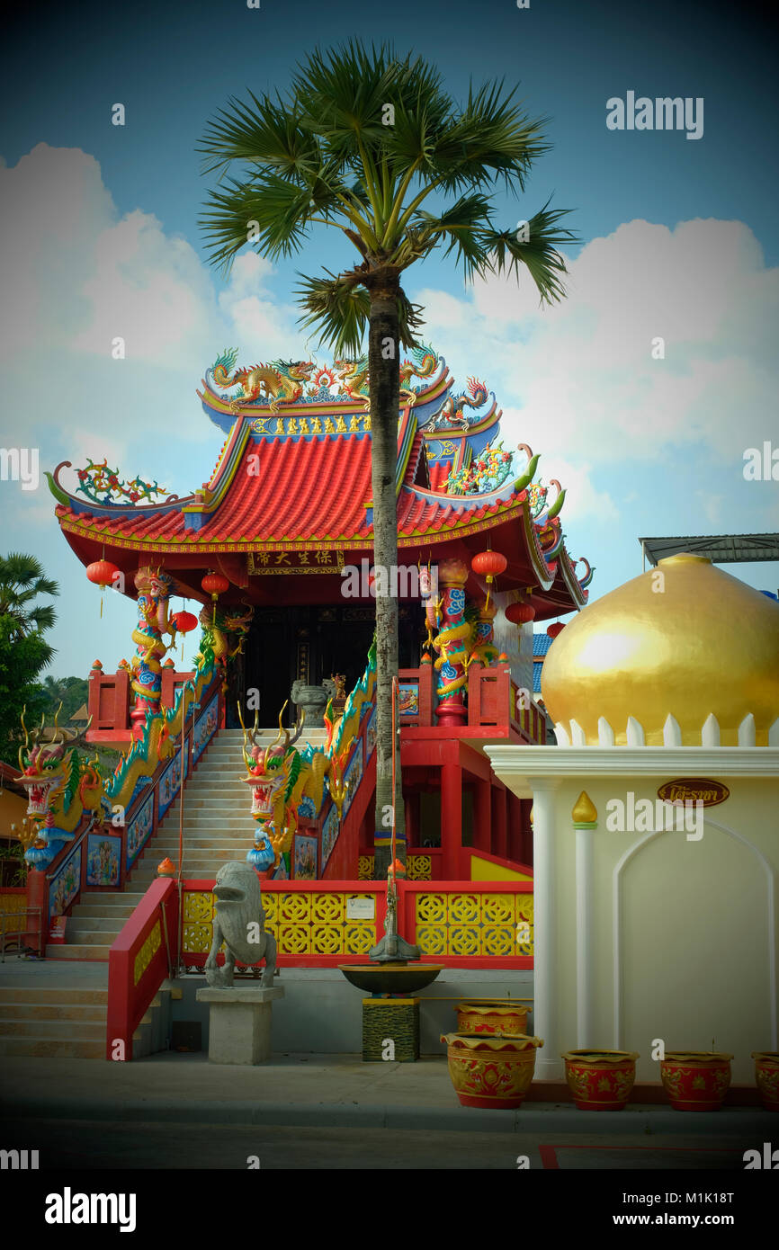 Der taoistische Baosheng Kaiser Heiligtum auf der Insel Phuket, Thailand. 16-Jan-2018 Stockfoto