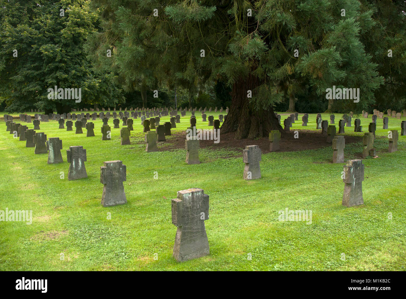 Deutschland, Köln, Krieg Gräber innerhalb der Kölner südlichen Friedhof im Stadtteil Zollstock. Deutschland, Koeln, Kriegsgraeber mit dem Suedfriedhof i Stockfoto