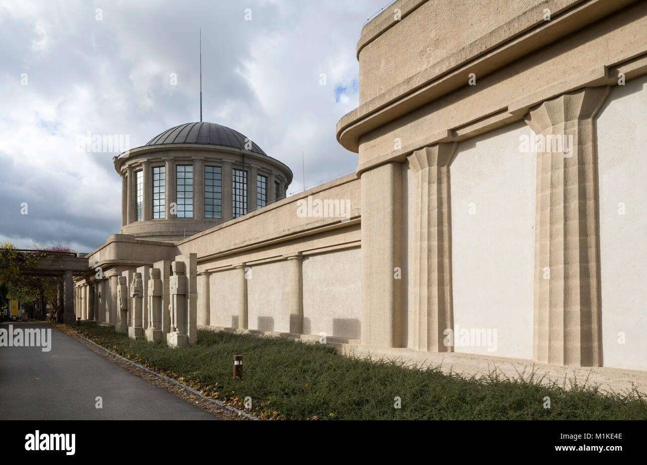 Wroclaw, Breslau, Gelände der Jahrhundertausstellung, Hala Stulecia, (Hala Ludowa, zu Dt. Volkshalle) 1911-1913 von Max Berg erbaut, Gesamtplanung des Stockfoto