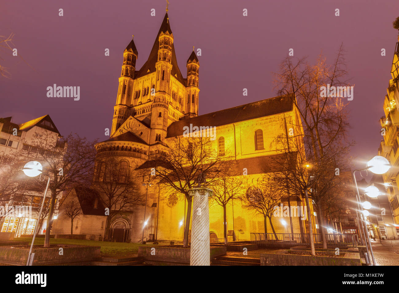 Groß St. Martin in Köln. Köln, Nordrhein-Westfalen, Deutschland. Stockfoto