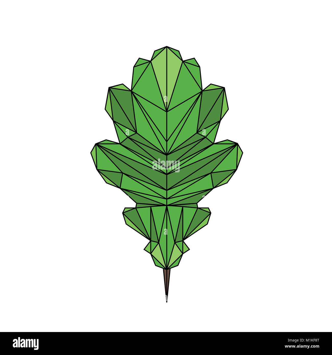 Eichenlaub vector illustration symbol in polygon Stil Stock Vektor Eichenlaub vector illustration symbol in polygon Stil Stock Vektor