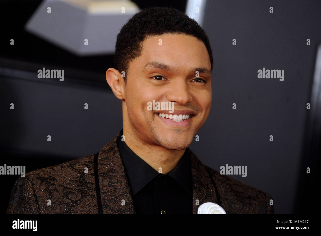 Trevor Noah besucht die 60. jährlichen Grammy Awards 2018 im Madison Square Garden am 28. Januar 2018 in New York City. Stockfoto