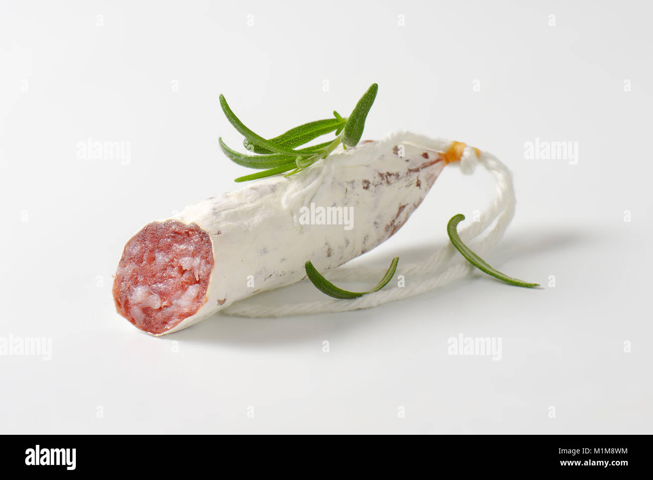 Spanisch thin getrocknete Wurst aus Schweinefleisch Stockfoto