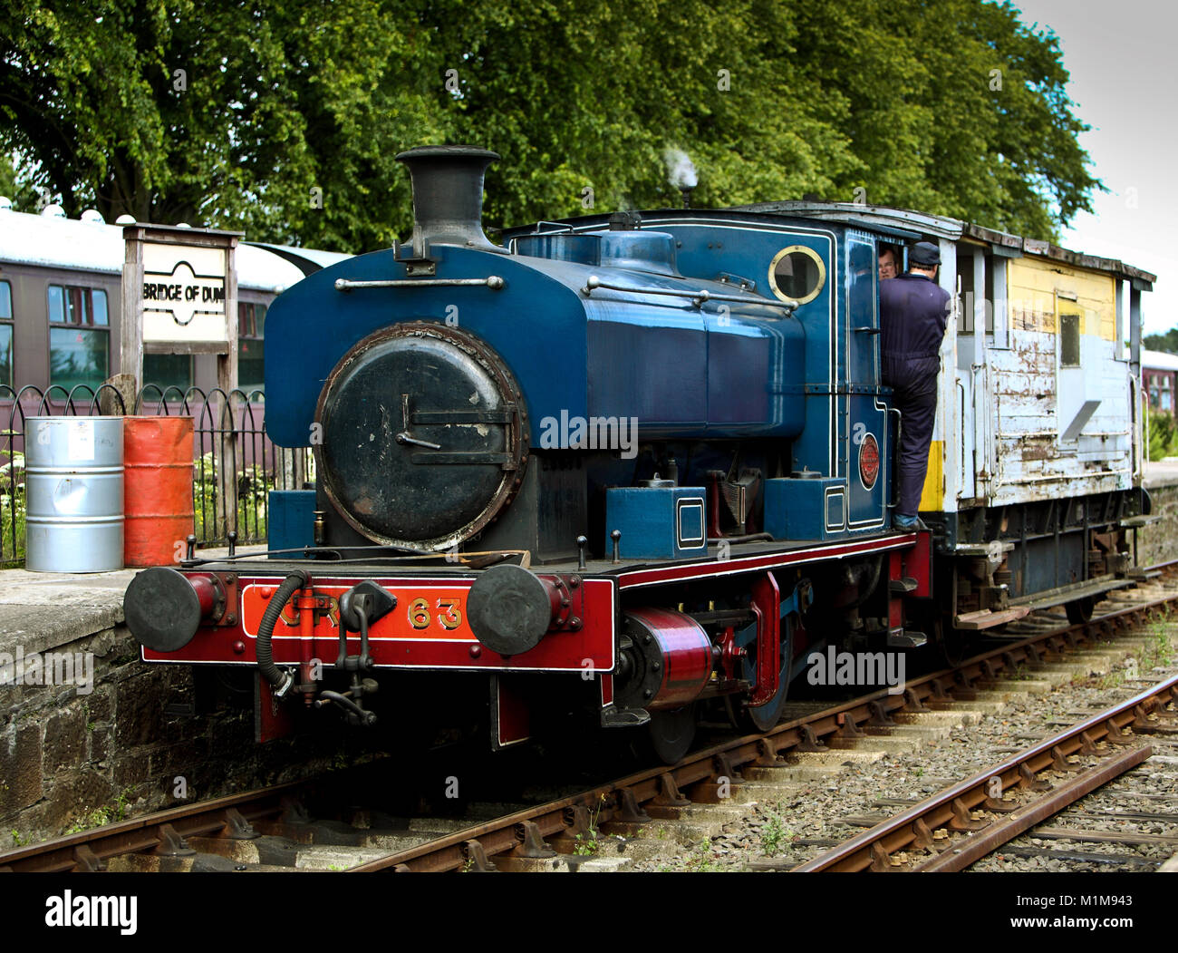 Dampfmaschine Caledonian Eisenbahnen Montrose Schottland Stockfoto