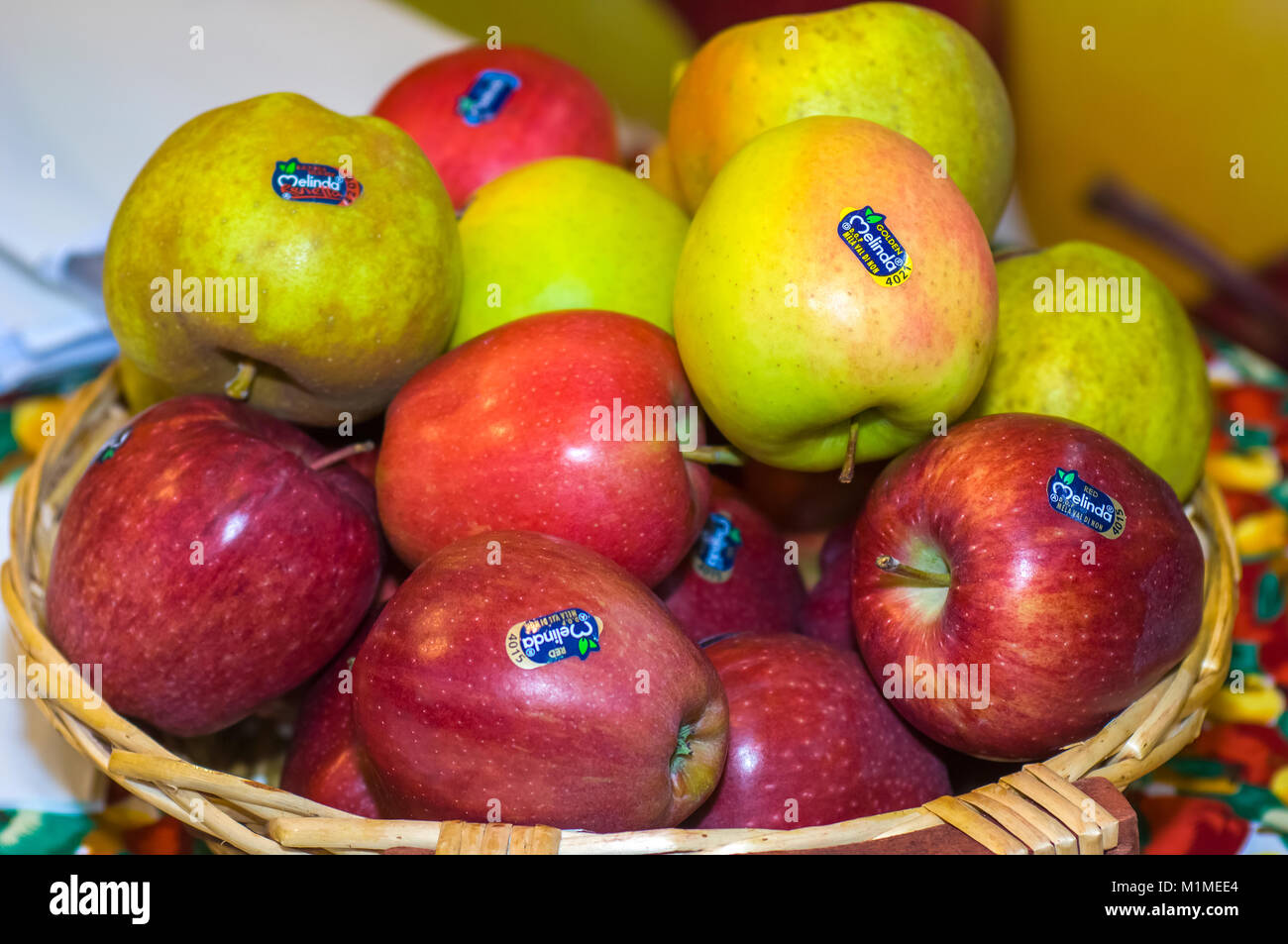 Italien Trentino Val di Non Melinda Äpfel Stockfoto