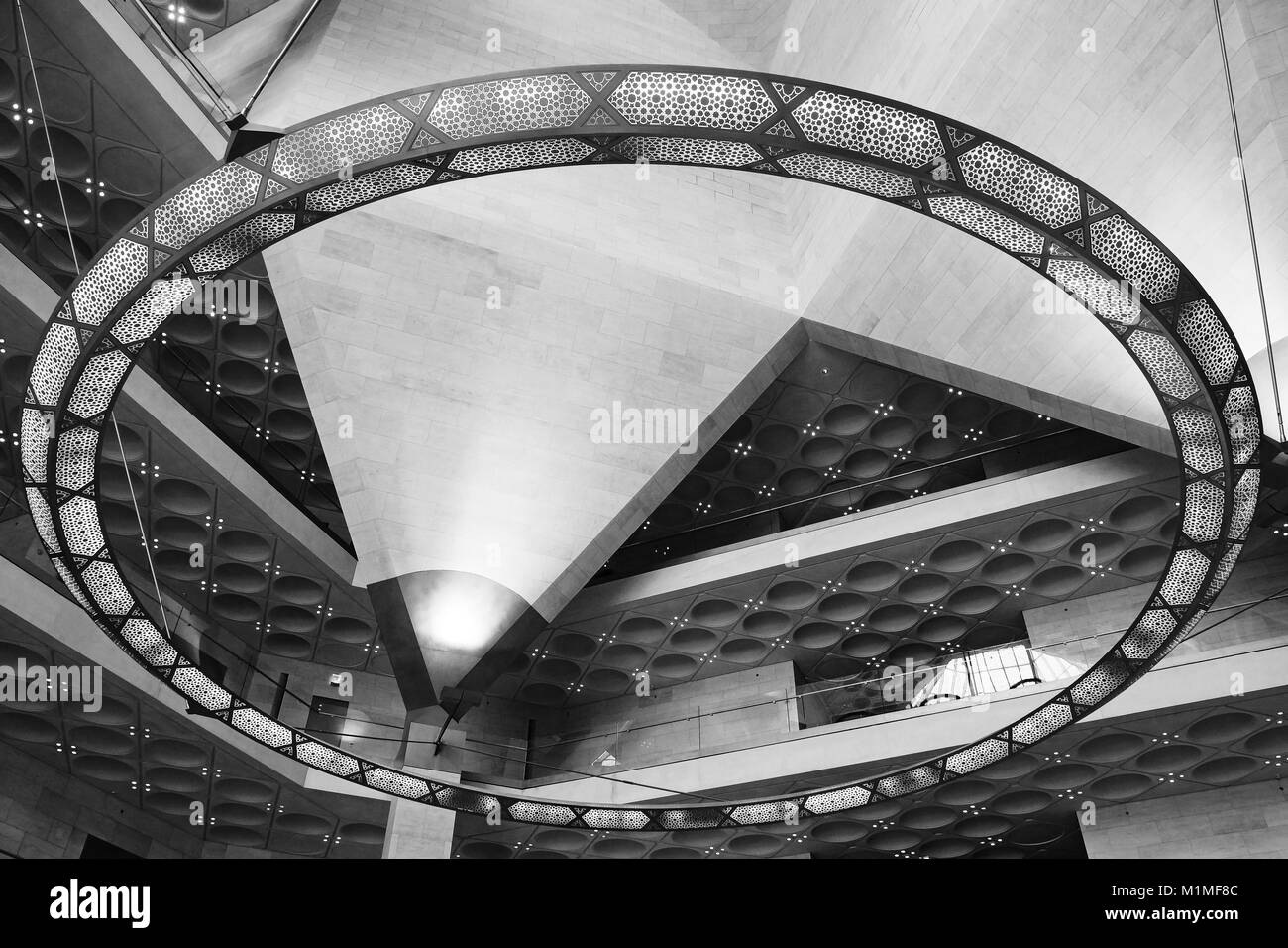 Schönes Design des Museum für Islamische Kunst im Jahr 2008 von einem Architekten I.M.Pei, Doha, Katar gebaut. Große Sammlung von Meisterwerken der arabischen Kultur Stockfoto