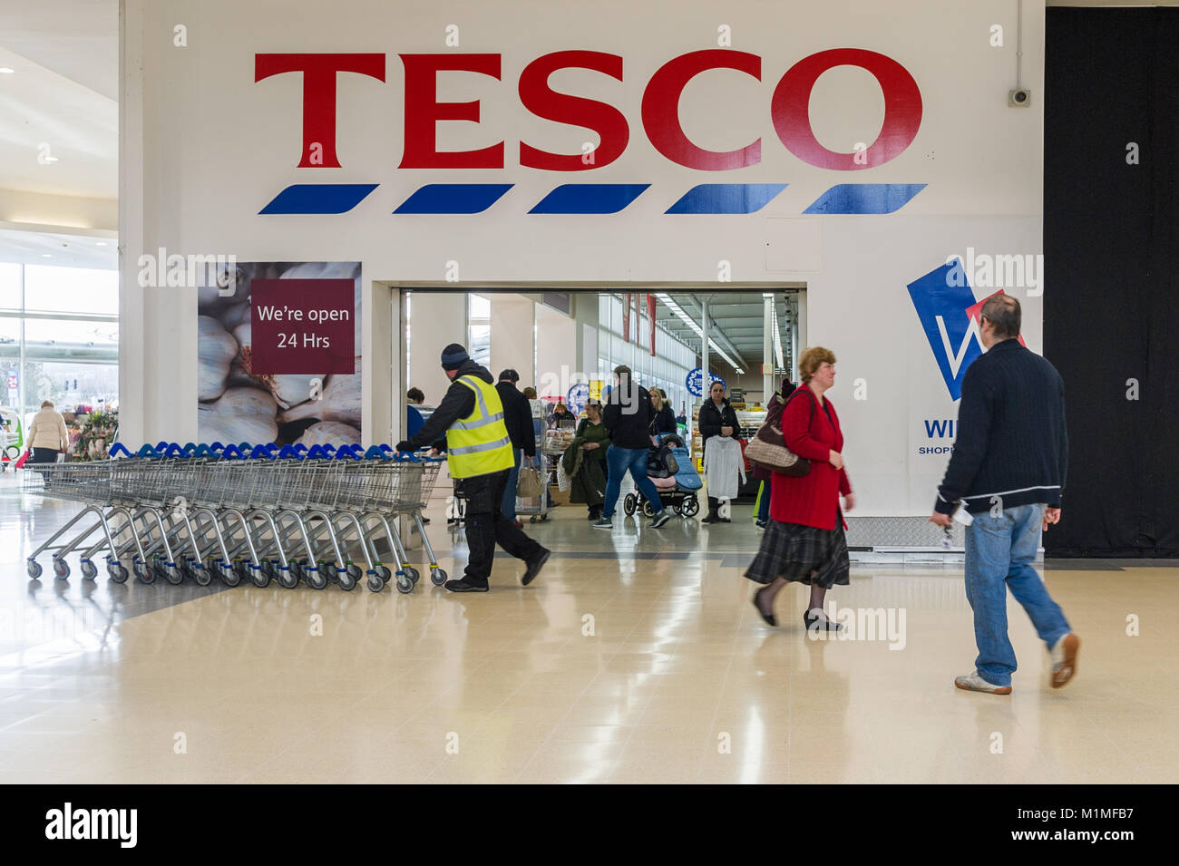 Tesco Supermarkt in Wilton Einkaufszentrum, Wilton, Cork, Irland. Stockfoto