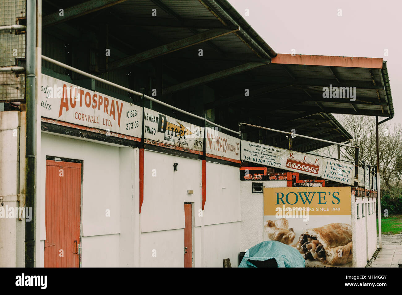 Penryn RFC vs Hayle RFC am Memorial Stadium, Penryn, Cornwall, UK, 27. Januar 2018 Stockfoto