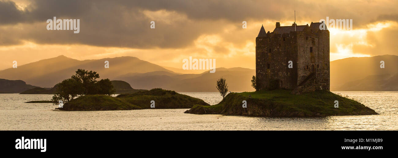 Castle Stalker, Portnacroish, Argyll and Bute, Schottland, Großbritannien Stockfoto