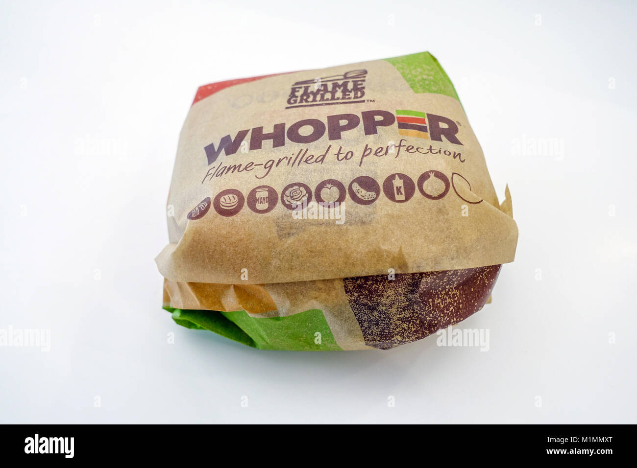 Burger King Whopper Stockfoto