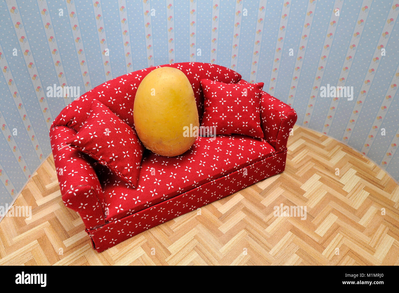 Icon image couch potato, Symbolbild Couch-Potato Stockfoto