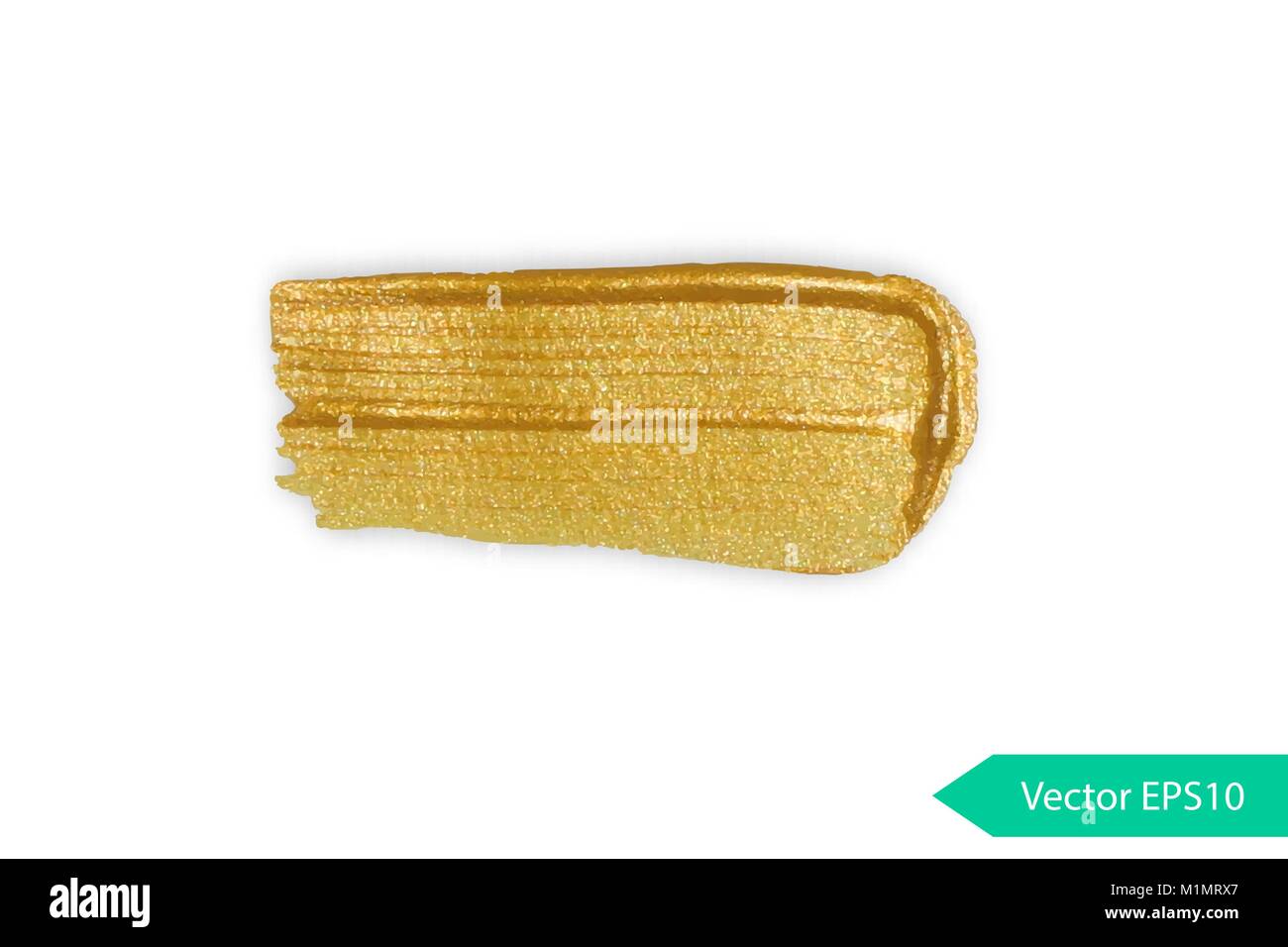 Golden acryl Pinselstrich stane Stock Vektor