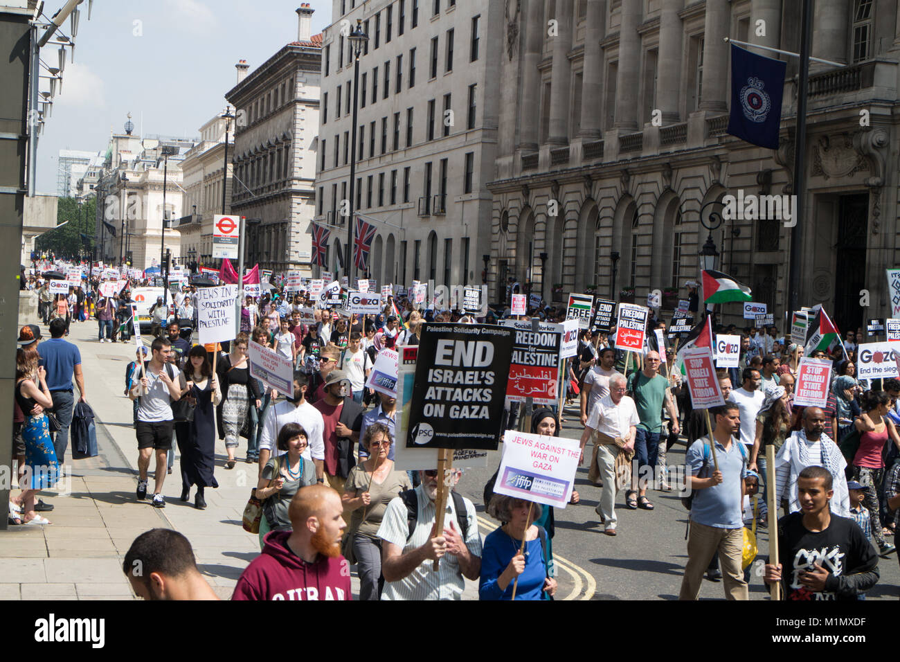 Gaza Demonstration - Freies Palästina März Stockfoto