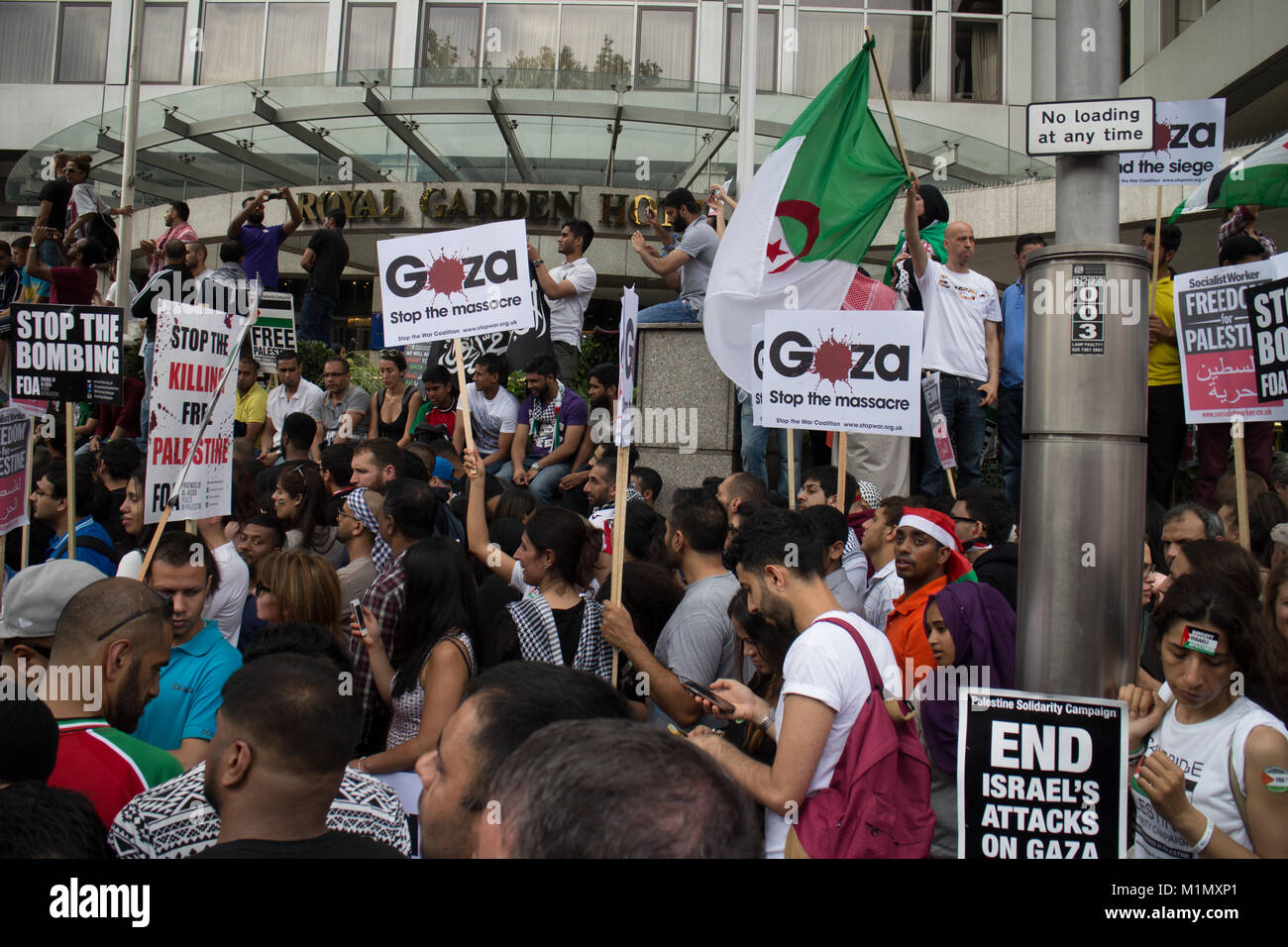 Gaza Demonstration - Freies Palästina März Stockfoto