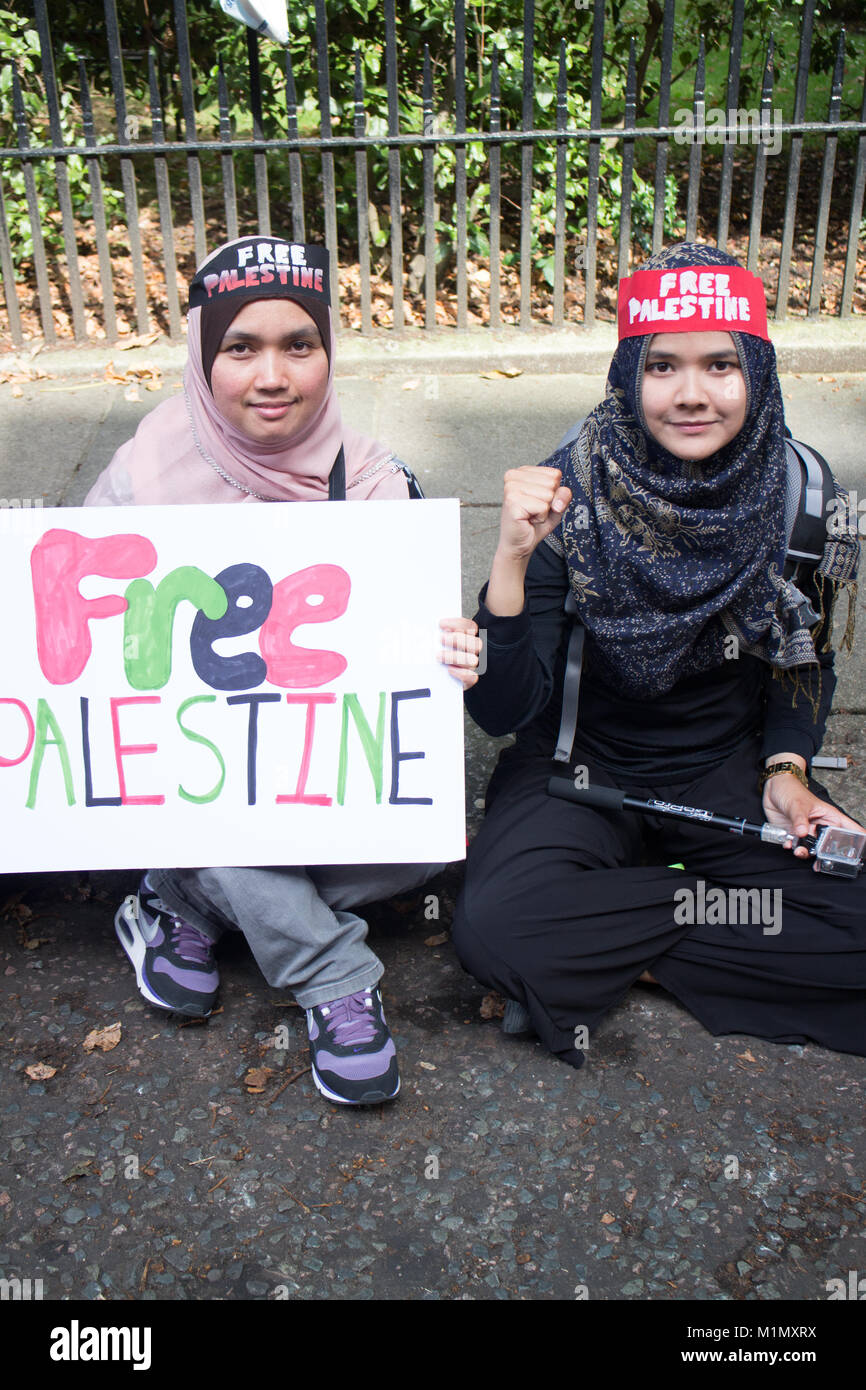 Gaza Demo-Freies Palästina Stockfoto