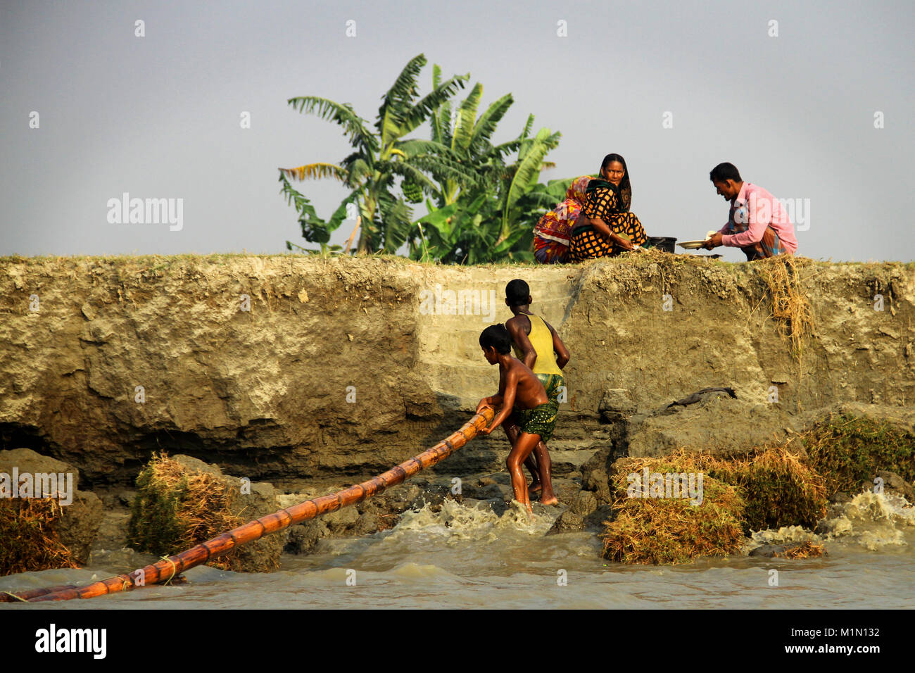 Das Leben an der Küste von Bangladesch. Stockfoto
