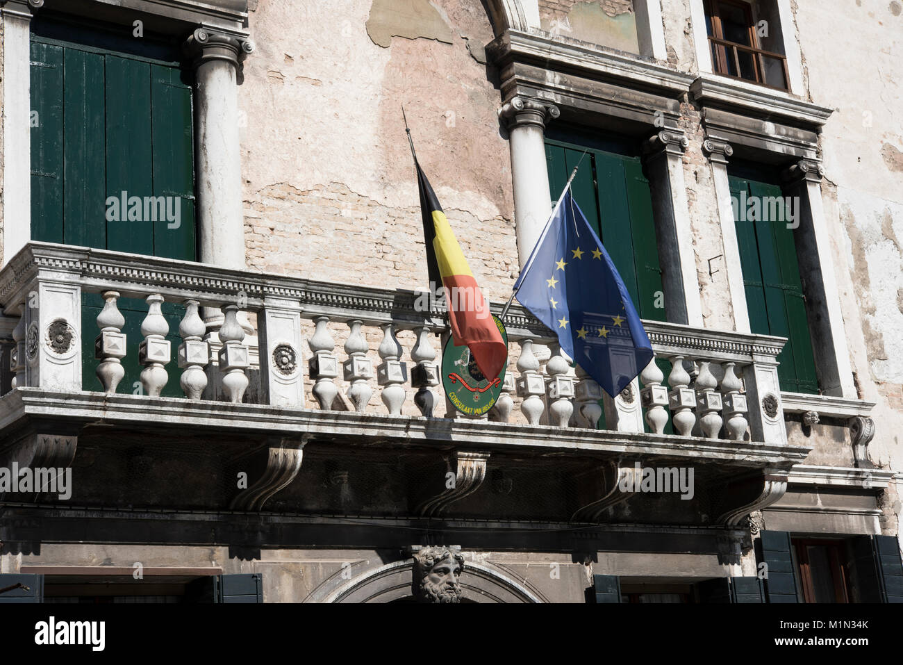 Consultaat van Belgie, Venedig, Italien Stockfoto