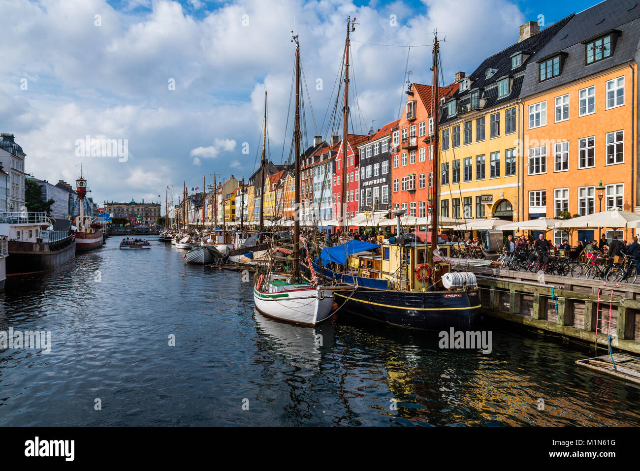 Christianshavn Hafen in Kopenhagen Stockfoto